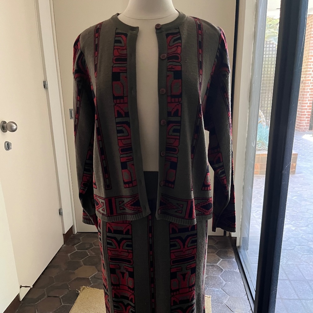 Vintage Rodier Sweater and Skirt set.